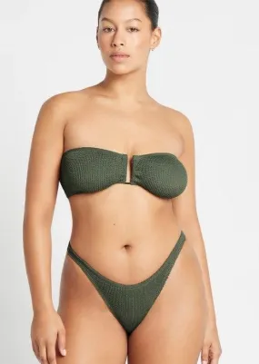 Blake Bandeau Bikini Top in Khaki