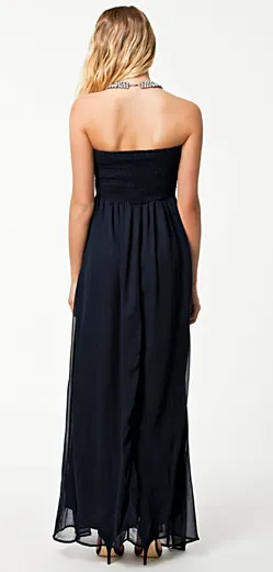 Chiffon Strapless Jewel Dress