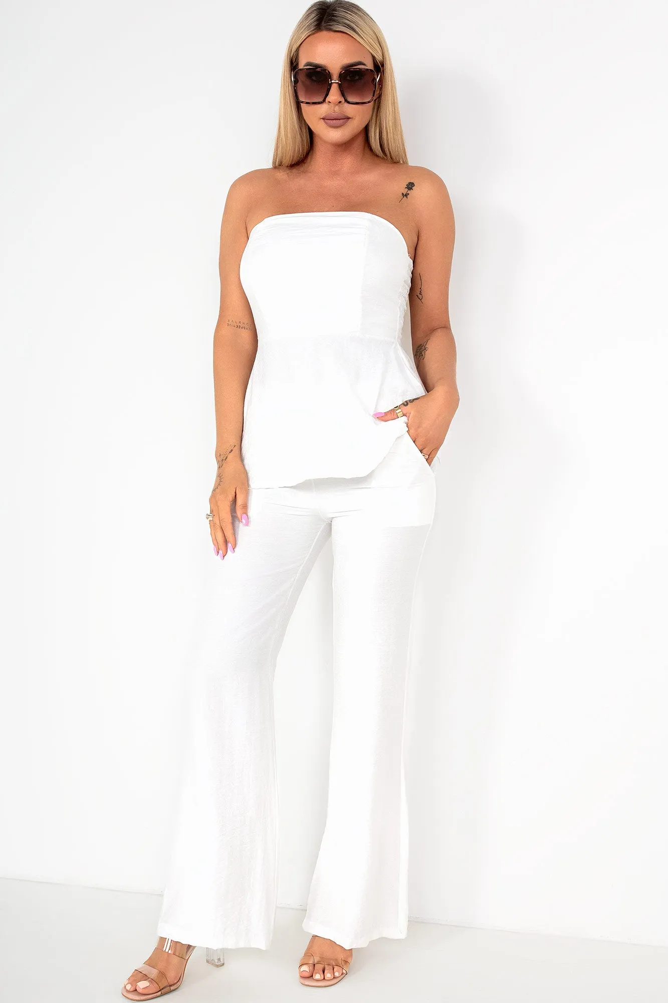 Emalee White Linen Co Ord