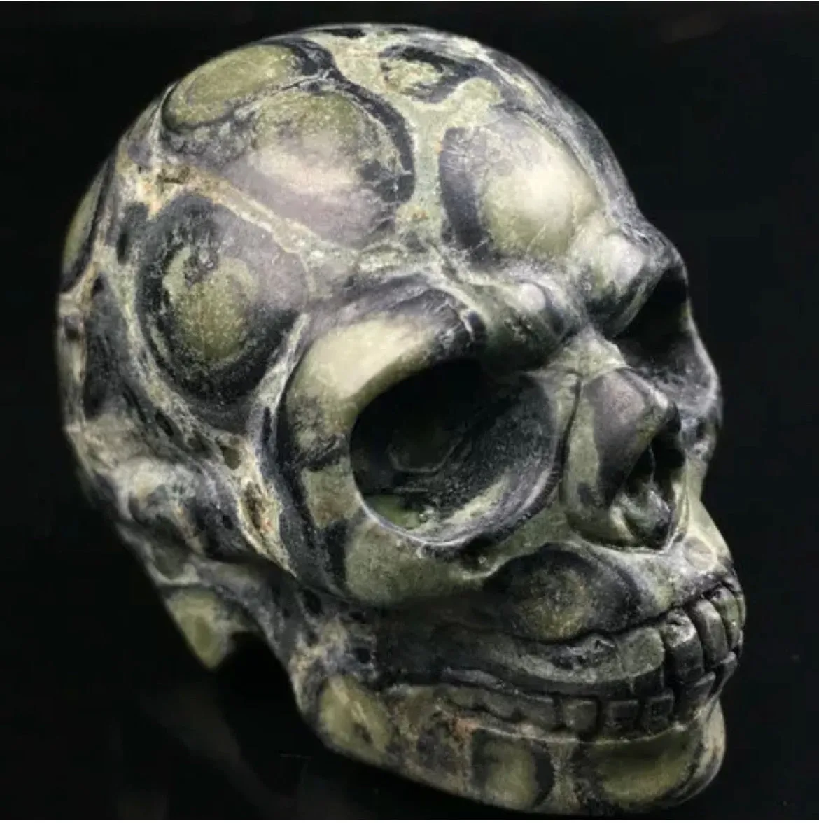 Natural Kambaba Jasper gemstone Skull